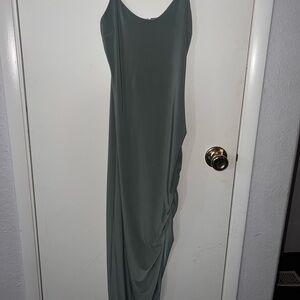 Sage Green Maxi Slip Dress - Women's